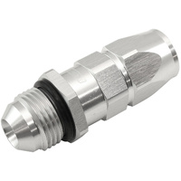 Aeroflow Male AN Swivel Straight Hose End -8AN to -6AN PTFE (Teflon®) Hose End - Silver Finish