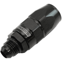 Aeroflow Male AN Swivel Straight Hose End -6AN to -8AN PTFE (Teflon®) Hose End - Black Finish