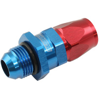 Aeroflow Male AN Swivel Straight Hose End -10AN to -10AN PTFE (Teflon®) Hose End - Blue/Red Finish