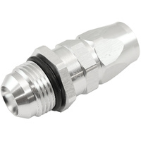 Aeroflow Male AN Swivel Straight Hose End -12AN to -10AN PTFE (Teflon®) Hose End - Silver Finish