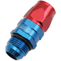 Aeroflow Male AN Swivel Straight Hose End -12AN to -12AN PTFE (Teflon®) Hose End - Blue/Red Finish