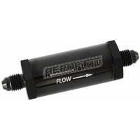 Aeroflow -4AN Inline Fuel & Oil Filter Black 30 Micron Washable AF607-04BLK