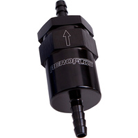 AF610-08BLK - BILLET FUEL FILTER 1/2" BARB