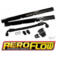 Aeroflow Billet EFI Fuel Rails & Regulator Adapter Holden 5L 304-355 EFI V8