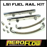 AEROFLOW GM LS1 BILLET ALLOY FUEL RAIL KIT SILVER HSV 5.7L  