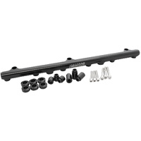 Aeroflow Billet EFI Fuel Rail Nissan RB25 Skyline Black -8 ORB AF64-2210BLK