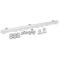 Aeroflow Billet EFI Fuel Rail Nissan RB25 Skyline Silver -8 ORB AF64-2210S