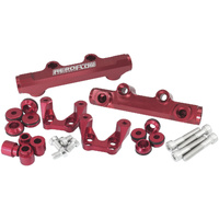 Aeroflow Billet Fuel Rail Subaru EJ20 Top Feed Conversion Red WRX AF64-2258R