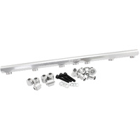 Aeroflow Billet EFI Fuel Rail Toyota 2JZ-GE Supra Silver -8 ORB AF64-2260S