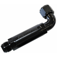 Aeroflow -12AN 90 Deg To Inline Filter For Use With Dry Sump Pans AF64-4100BLK
