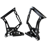 AF64-4105BLK - BILLET BONNET HINGE KIT BLACK