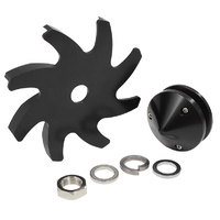 AF64-4300BLK - BILLET ALTERNATOR PULLEY & FAN