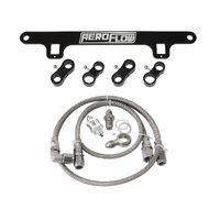 Aeroflow oil feed line kit & bracket for Ford Falcon BA BF XR6 Turbo 4.0 Barra AF64-4369 & AF30-1000