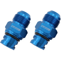 Aeroflow Ford Coyote Screw In Cover Breather Adapter Male -10AN Blue Finish