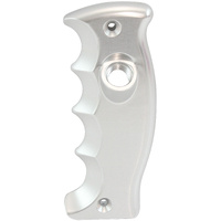 Aeroflow Pistol Grip Passengers Side Single Button Plate Silver