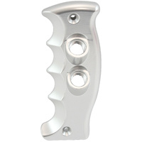 Aeroflow Pistol Grip Passengers Side Dual Button Plate Silver