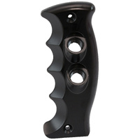 Aeroflow Pistol Grip Passenger Side Dual Button Plate Black