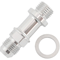Aeroflow Water Inlet Outlet Male -6AN to M14 x 1.5mm Long Extension Silver