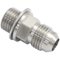 Aeroflow Water Inlet Outlet Male -6AN to M14 x 1.5mm Fitting Silver