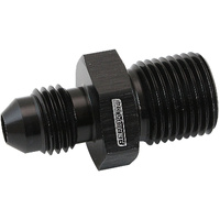 Aeroflow Metric to Male Flare Adapter M14 x 1.25mm to -6AN Black Finish