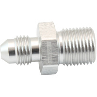 Aeroflow Metric to Male Flare Adapter M14x1.25mm to -6AN Silver