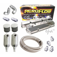 HOLDEN COMMODORE V8 5.0 304 ALLOY ROCKER COVERS & BREATHER CATCH CAN KIT