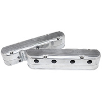 Aeroflow GM LS 2-Piece Retro Finned Valve Covers Polished LS1 LS2 LS3