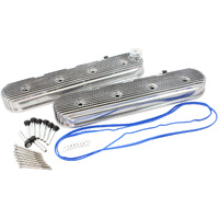 Aeroflow GM LS Retro Finned Valve Covers Polished LS1 LS2 LS3 LS7 LSA