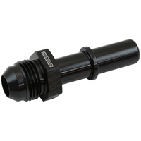 Aeroflow Push-In EFI Fuel Fitting -8AN Push-On to 1/2" Male Hard Tube Black