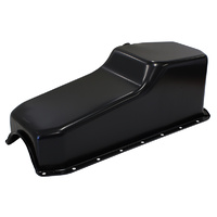 AF82-9005BLK - STEEL STOCK OIL PAN SBC BLACK
