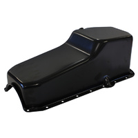 AF82-9092BLK - STEEL STOCK OIL PAN SBC BLACK
