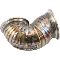 Aeroflow Mitsubishi Evo 4-9 Turbo Dump Pipe 3" V-Band GT30 GT35 4G63 AF8200-1100