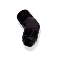 Aeroflow Male 45 Deg 3/4" NPT To -10AN Black Male NPT To An 45 Deg