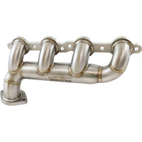 Aeroflow GM LS Driver Side Single Turbo Stainless Steel Manifold - Suits GM LS Cross-Over Turbo Manifold