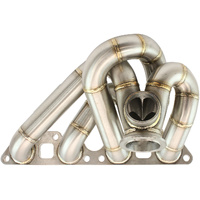 Aeroflow Boosted Nissan SR20 V-Band Low Mount Stainless Steel Turbo Manifold