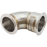 Aeroflow Boosted GM LS V-Band Straight Mount Adapter Stainless Steel Turbo Manifold - Suits Single GM LS Turbo Manifold