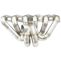 Aeroflow Boosted Nissan RB30 V-Band Stainless Steel Manifold - Suits High Mount GT40-GT45 Turbo, with 50mm External Wastegate Flange