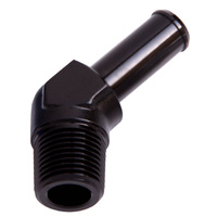 AF845-06-10BLK - 45 DEG 3/8" NPT TO 5/8" BARB