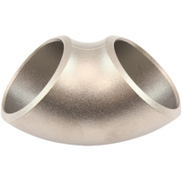 Aeroflow Thick Wall Stainless Pipe, 90° - 35mm (1-3/8"), 3mm (1/8") Wall, 50mm Length, 1.0D Radius