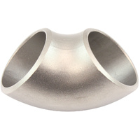 Aeroflow Thick Wall Stainless Pipe, 90° - 45mm (1-5/8"), 3mm (1/8") Wall, 50mm Length, 1.0D Radius