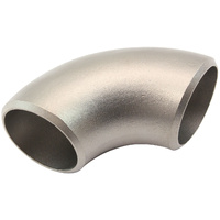 Aeroflow Thick Wall Stainless Pipe, 90° - 35mm (1-3/8"), 3mm (1/8") Wall, 50mm Length, 1.5D Radius