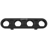 Aeroflow Billet Bulkhead Plate 4 Port Modular Universal Black AF88-2021BLK