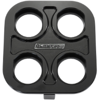 AF88-2022BLK - BILLET BULKHEAD PLATE 4 PORT