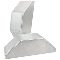 Aeroflow Centre Inlet/Outlet Intercooler End Tanks - 330mm Tall x 112mm Wide, Sold as a Pair