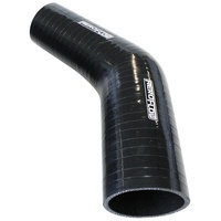 Aeroflow Gloss Black 45° Silicone Elbow Hose 1-3/8" (35mm) I.D