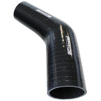 Aeroflow Black 45deg Silicone Reducer Hose 3-3/4" 95mm to 3" 76mm I.D AF9202-375-300
