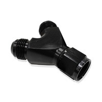 AF931-10-08BLK - Y PIECE -10 SWIVEL NUT 2X -8AN