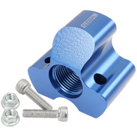 Aeroflow 4 Port Inline Distribution Block 3 x -10 ORB 1 x -12 ORB Blue Finish