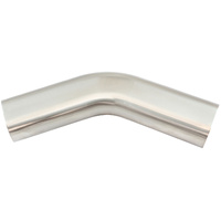 Aeroflow Stainless Steel 3-1/2" Oval Tube, 45 Degree Angle - 2" H x 4-11/32" W, 1/16" Wall