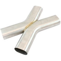 Aeroflow Stainless Steel 3-1/2" Oval Tube, X Pipe - 2" H x 4-11/32" W, 1/16" Wall